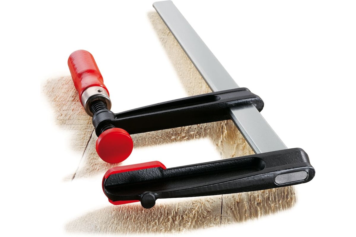 Струбцина BESSEY BE-TGRC40S10 из ковкого чугуна 400/100, усилие 5.5 кН, с деревянной рукояткой