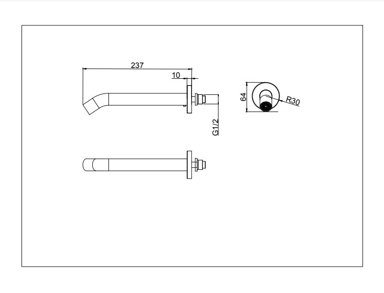 Излив для ванны D&K DC1004895 хром