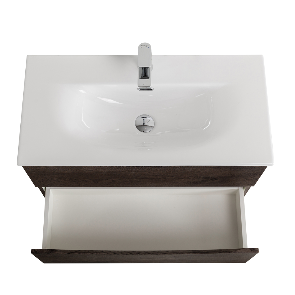 Тумба с раковиной BelBagno Marino-Cer-Mini 80 см Rovere Nature Grigio