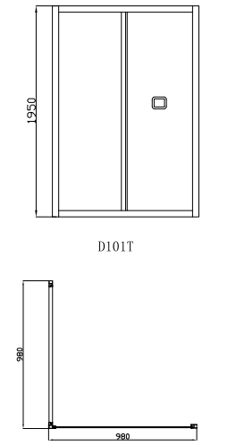 Душевая дверь Cerutti Bella D101T 100x195 прозрачная, хром