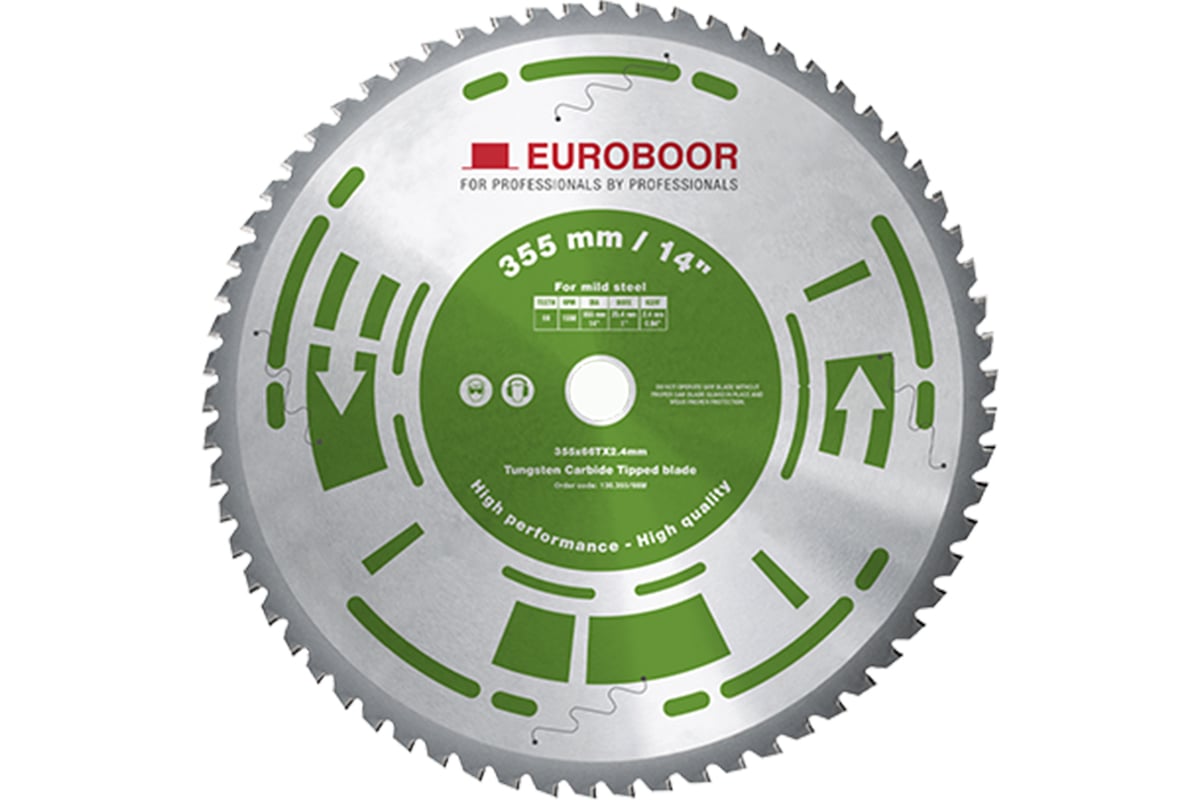 Диск пильный по металлу 355х2.4х25.4 мм, 66 зубьев Euroboor 130.355/66M