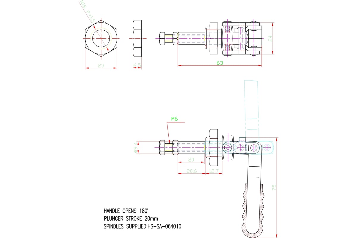 Зажим шатунного типа HS CLAMP HS-36202-M