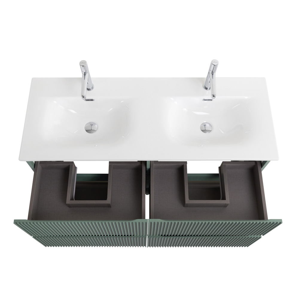 Тумба с раковиной BelBagno Uno 120 см, 4 ящика, Еловый матовый