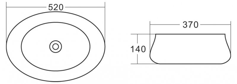 Раковина BelBagno BB1389 52 см