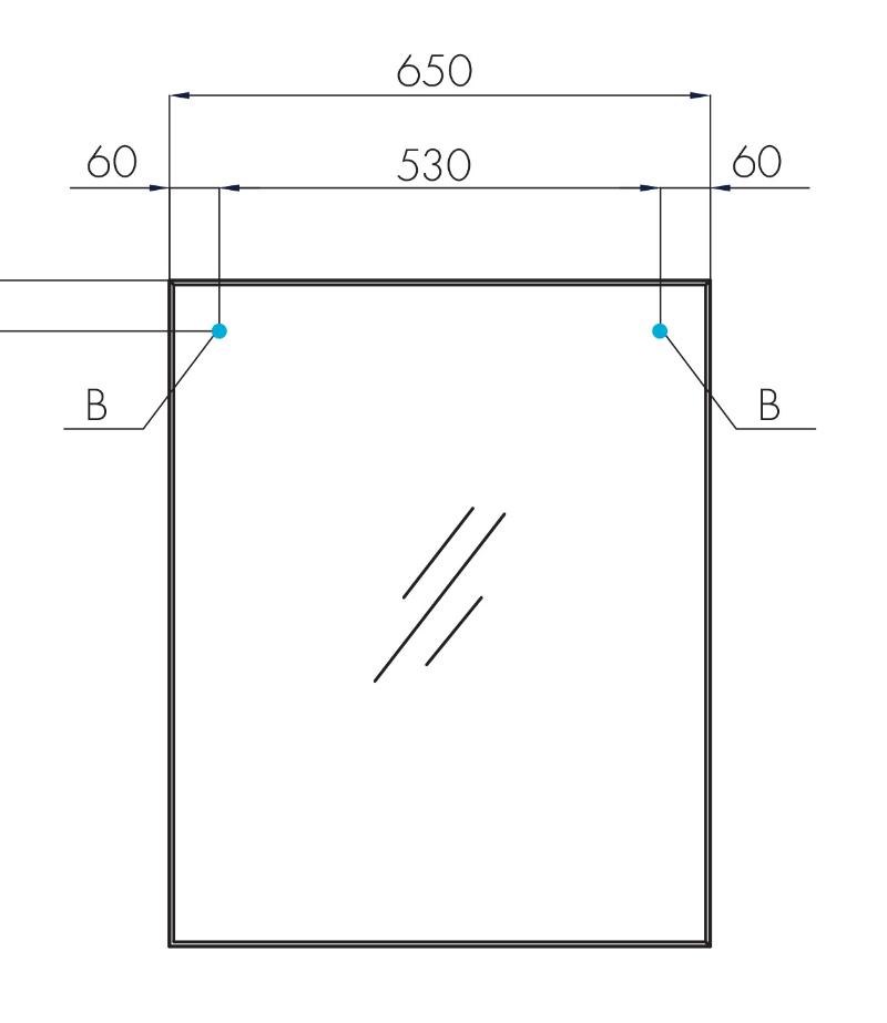 Зеркало Акватон Рико 65 см 1A216402RI010