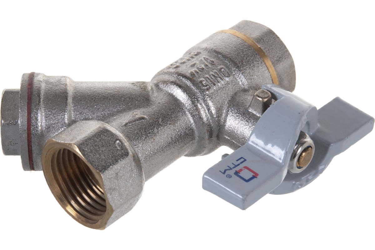 Шаровый кран СТМ СТАНДАРТ 1/2" ,с фильтром, бабочка CWFFFB12
