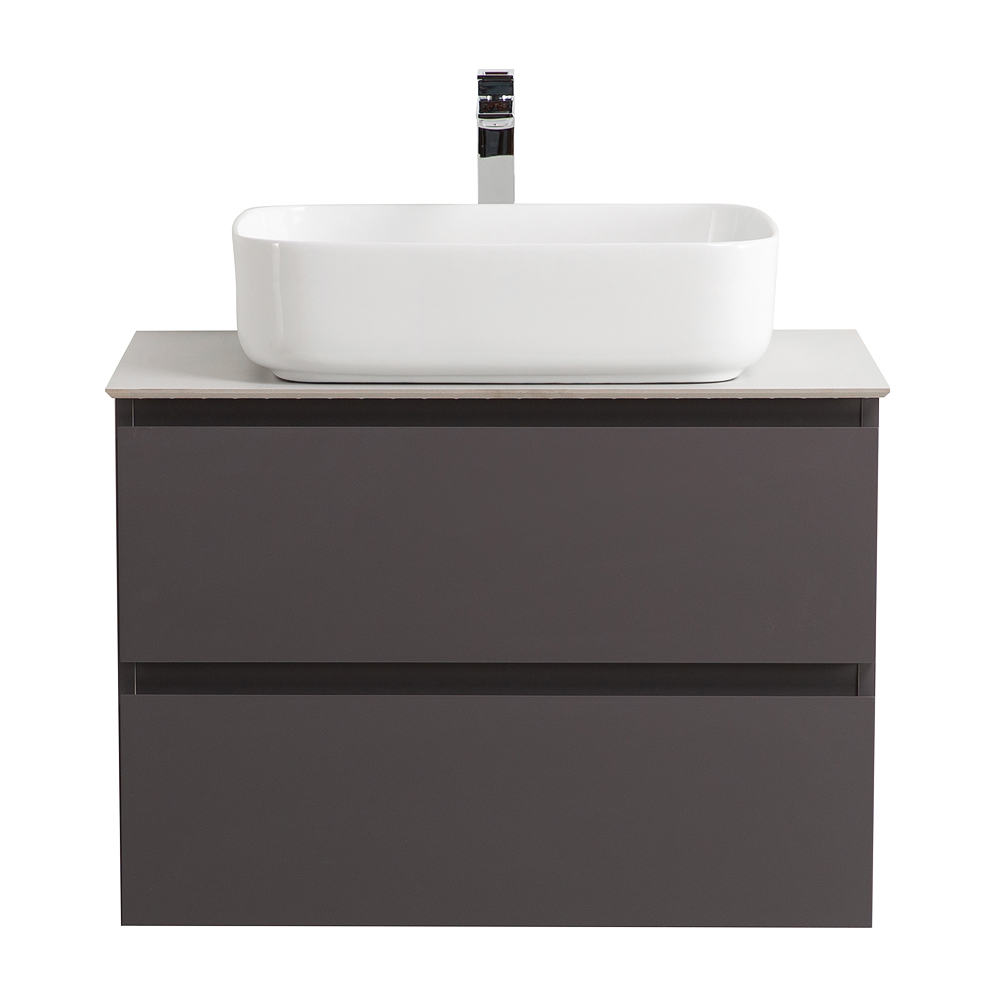 Мебель для ванной BelBagno Kraft 70 см со столешницей, эмаль, Темно-серый матовый
