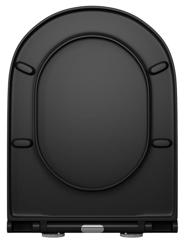 Подвесной унитаз D&K Venice DT1026025 безободковый, с микролифтом, черный