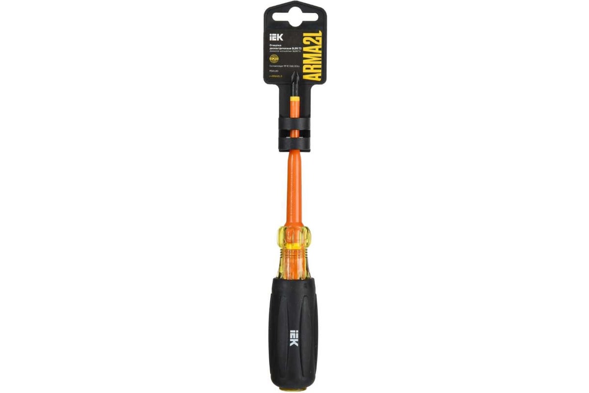 Отвертка IEK Arma2l 5 диэлектрическая slim pz2x100 т3 A2L5-SC31-T3-PZ-20-100