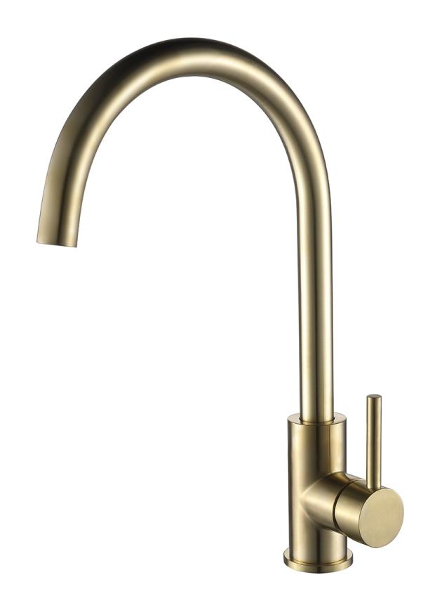 Смеситель для кухни Oliveeka OL-963002-BG золото матовое