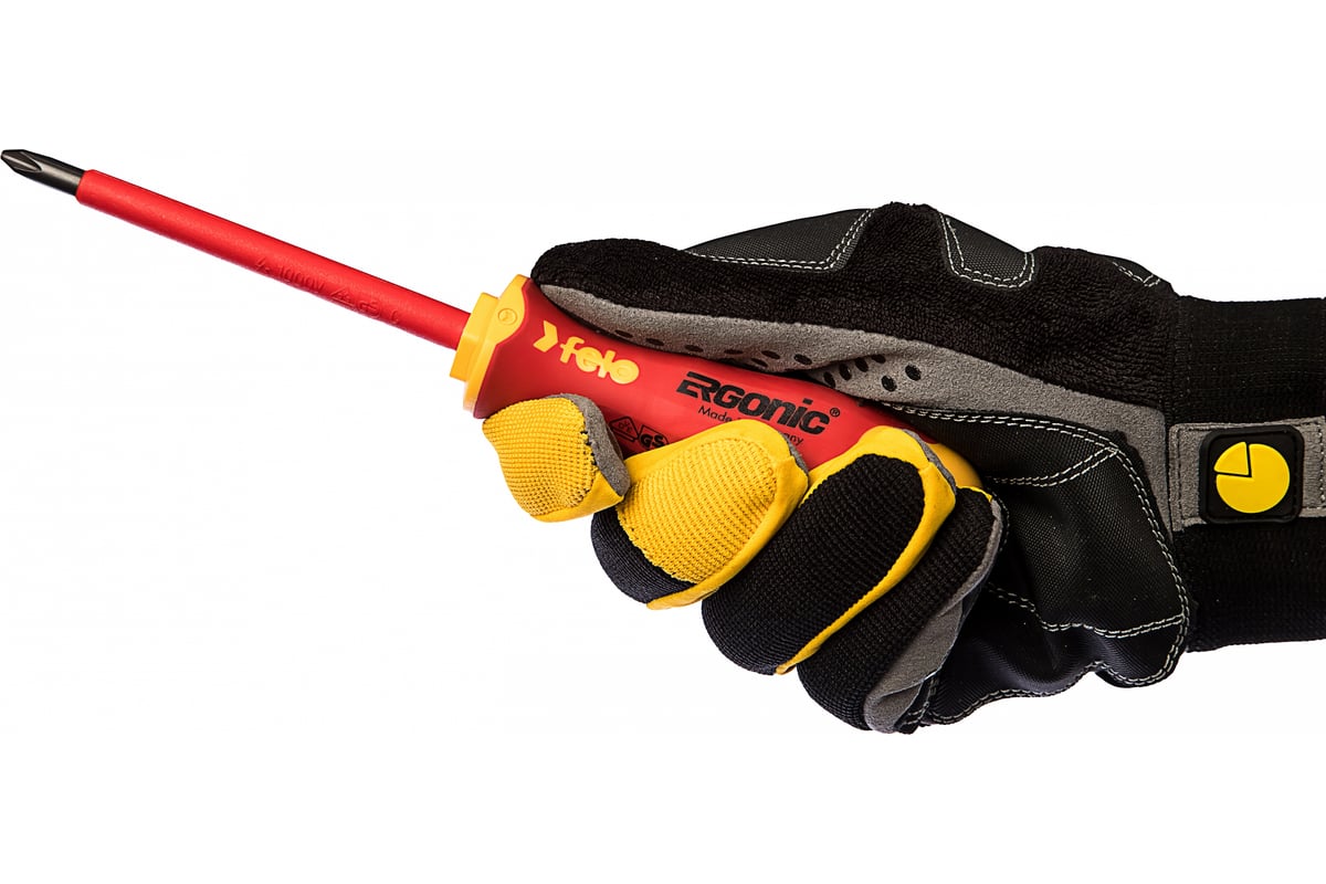 Диэлектрическая крестовая отвертка Felo Ergonic PH 2X 100 41420390