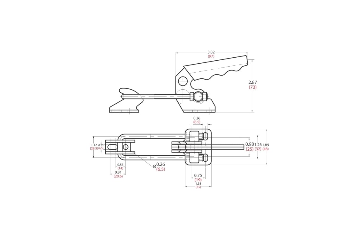 Защелкивающийся зажим, усилие 250кг Goodhand GH-40840