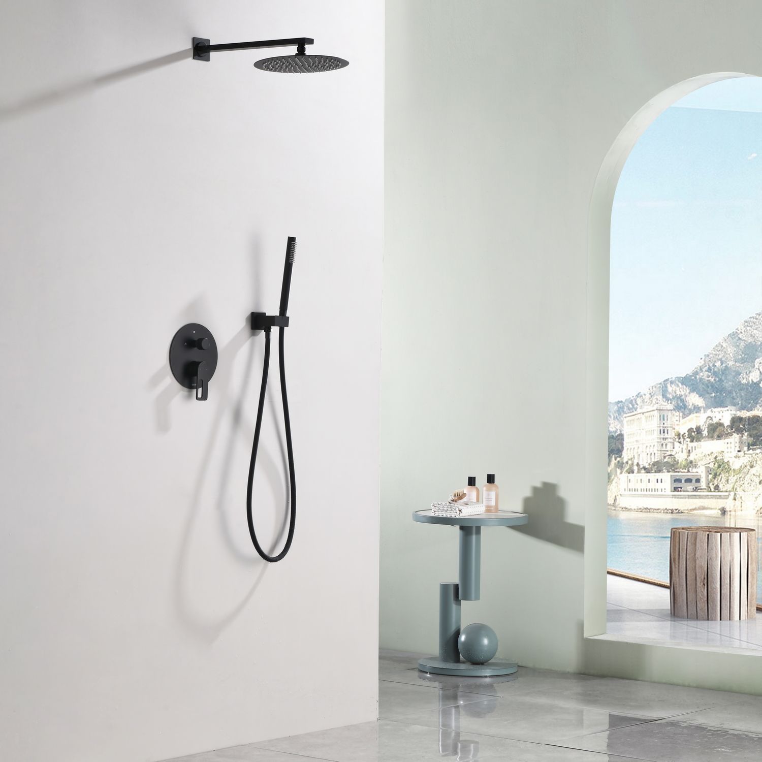 Душевой набор Black&White Gravity GL-9105-MB черный матовый