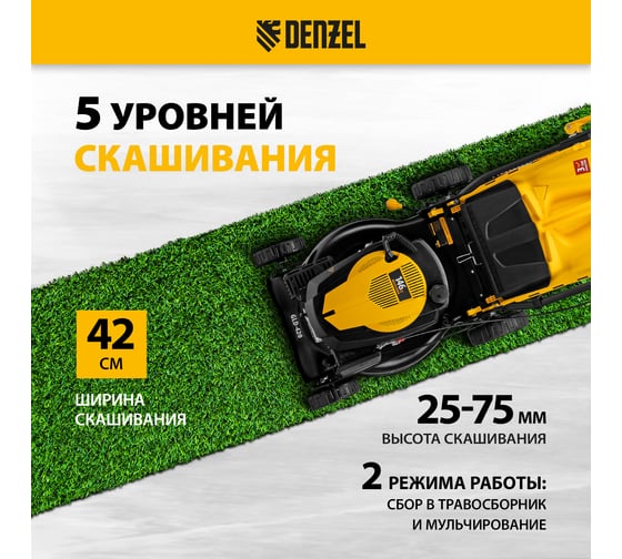 Бензиновая газонокосилка Denzel GLD-420 58805