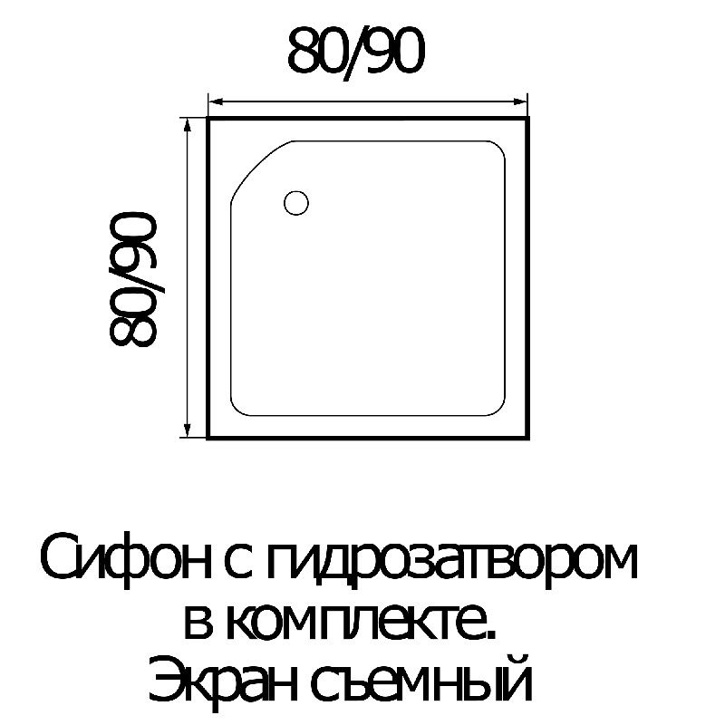 Душевая кабина River Neva Б/К 90/24 МТ 90x90 матовая