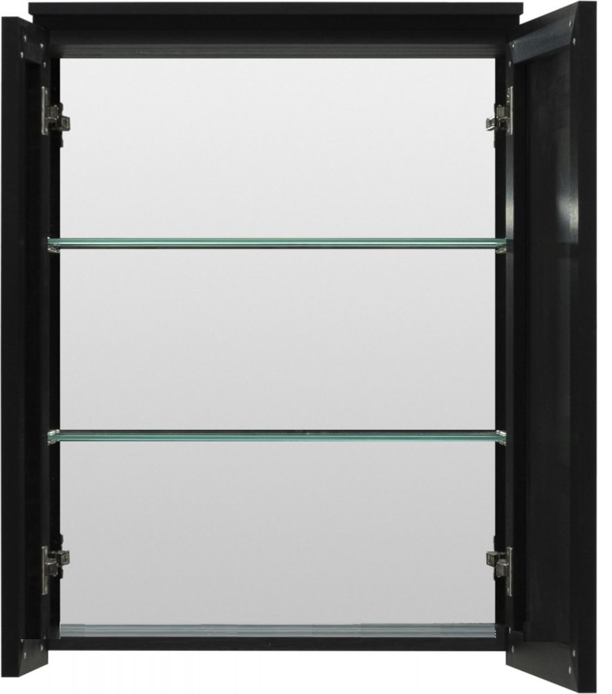 Зеркальный шкаф De Aqua Алюминиум 60 см, с подсветкой, черный