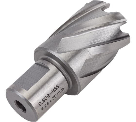 Сверло корончатое HSS по металлу (28х30/63 мм; Weldon 19) D.BOR CD-HSS-030-028-W