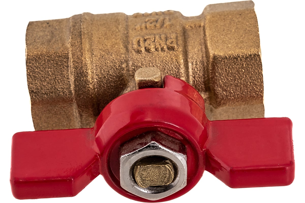 Шаровой кран ProfEco 1/2 ВР-ВР, муфтовый, бабочка, Ду15, Ру20 11Б27п1 PE-12FFB