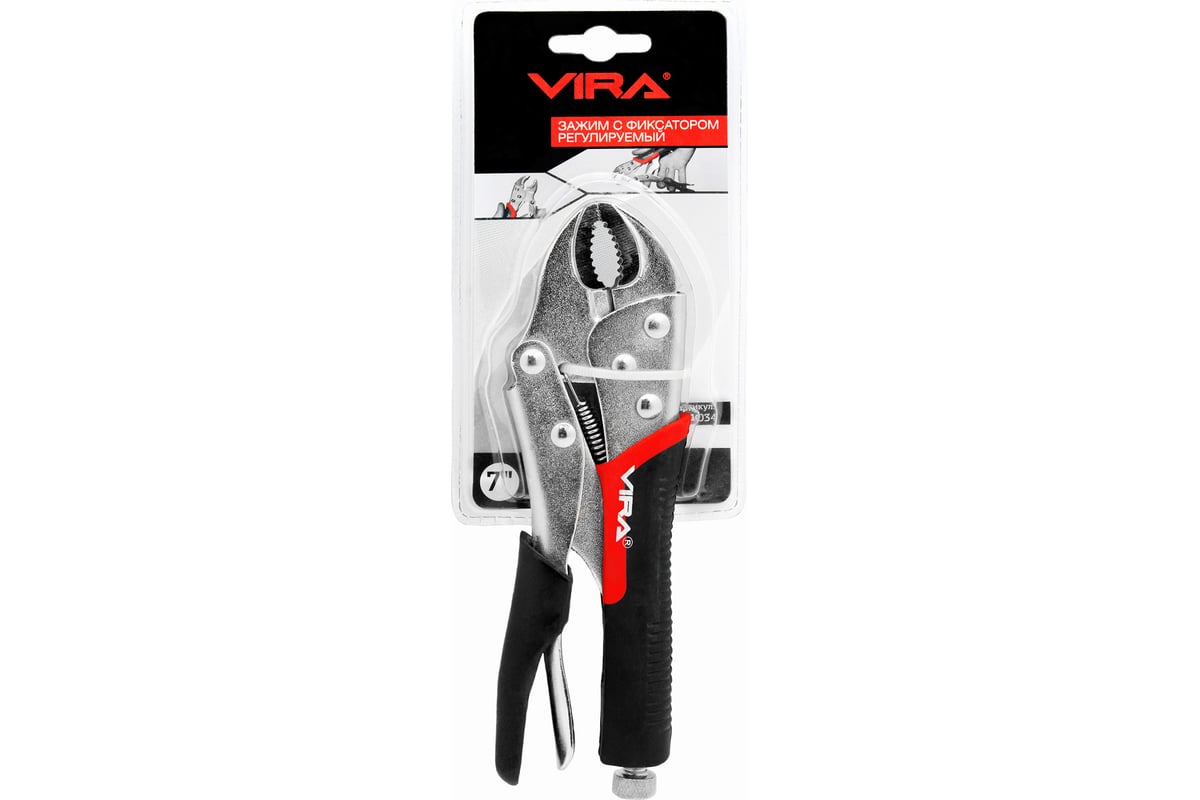 Регулируемый зажим с фиксатором 7” VIRA 311034