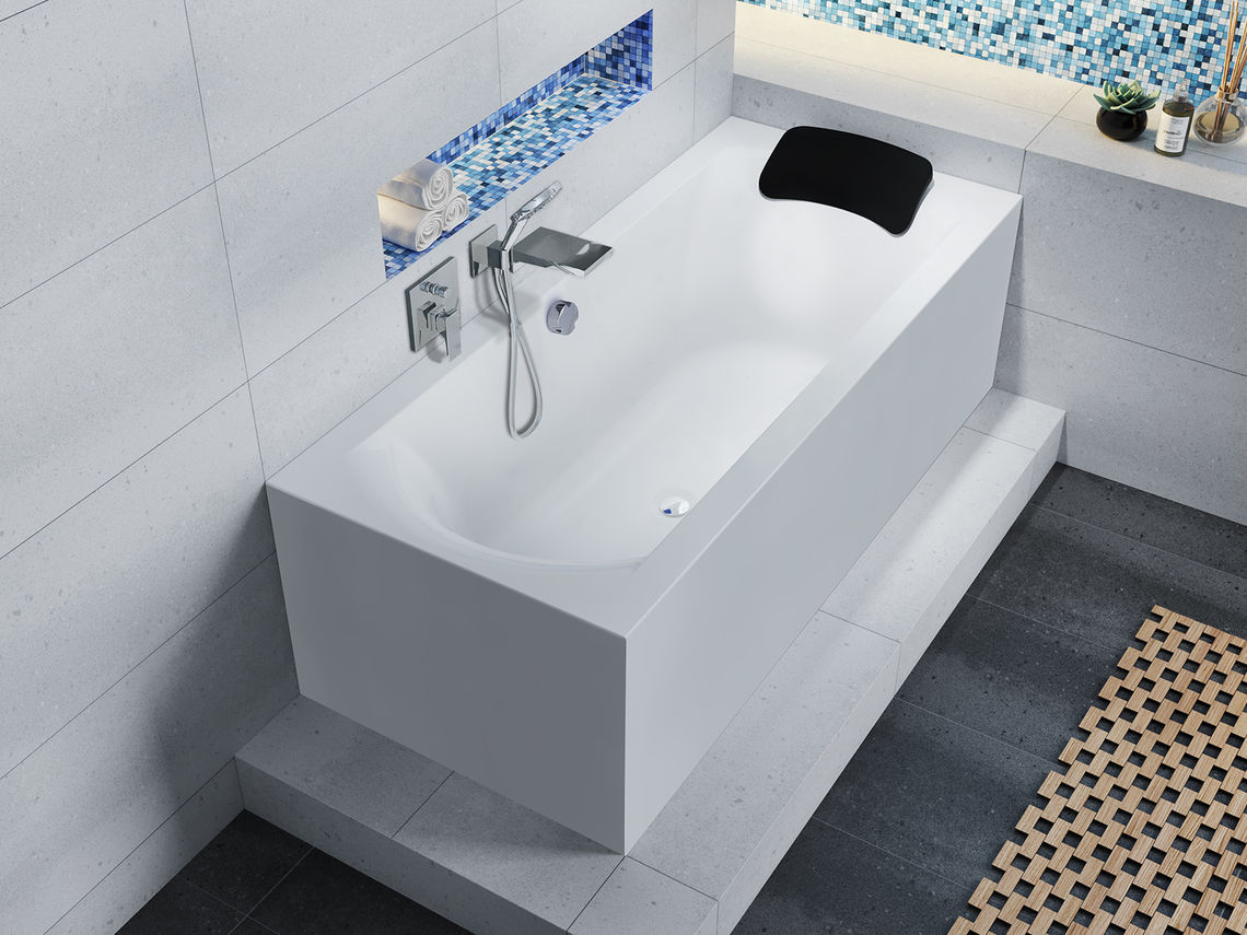 Акриловая ванна Riho Linares Plug&Play 190x90 L/R с монолитной панелью
