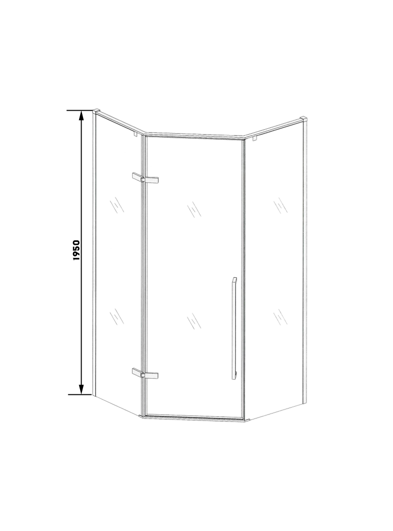 Душевой уголок Cerutti C2A 100x100 прозрачный, черный