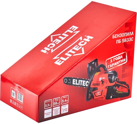 Пила цепная бензиновая Elitech ПБ 5833C (E1611.012.00) 205454