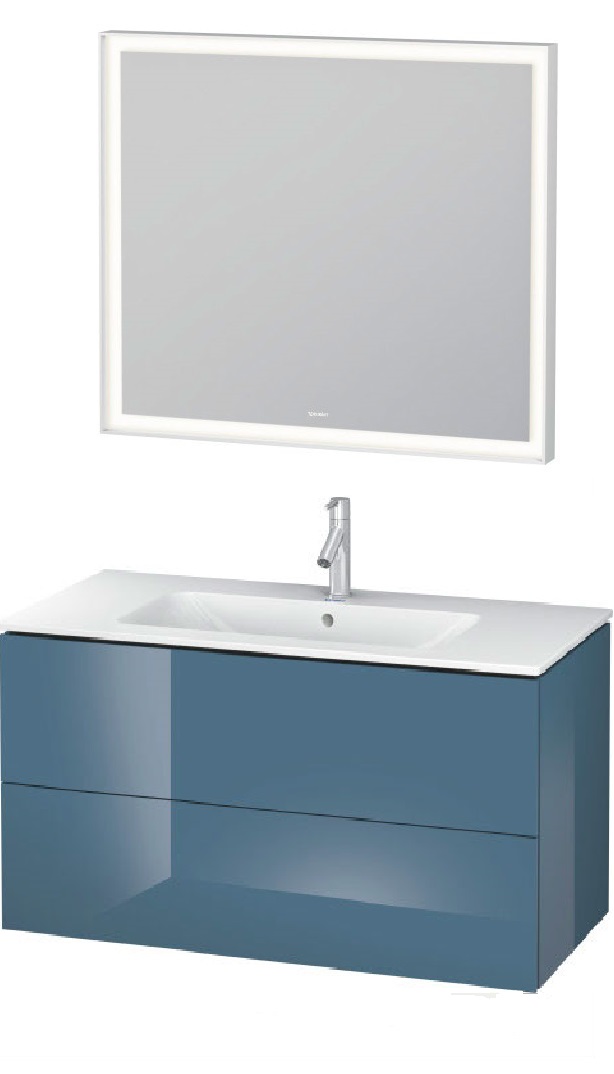 Мебель для ванной Duravit L-Cube 103 2 ящика синий глянец