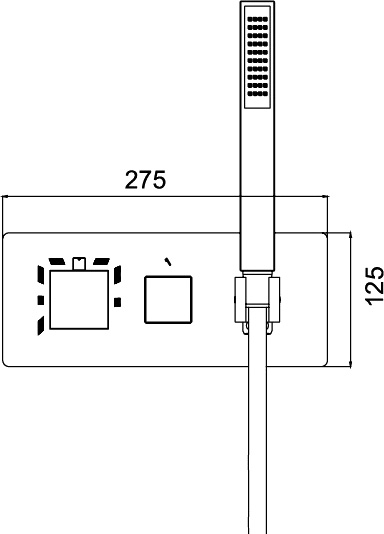 Смеситель для душа RGW Shower Panels SP-44-01 с внутр.частью, с термостатом