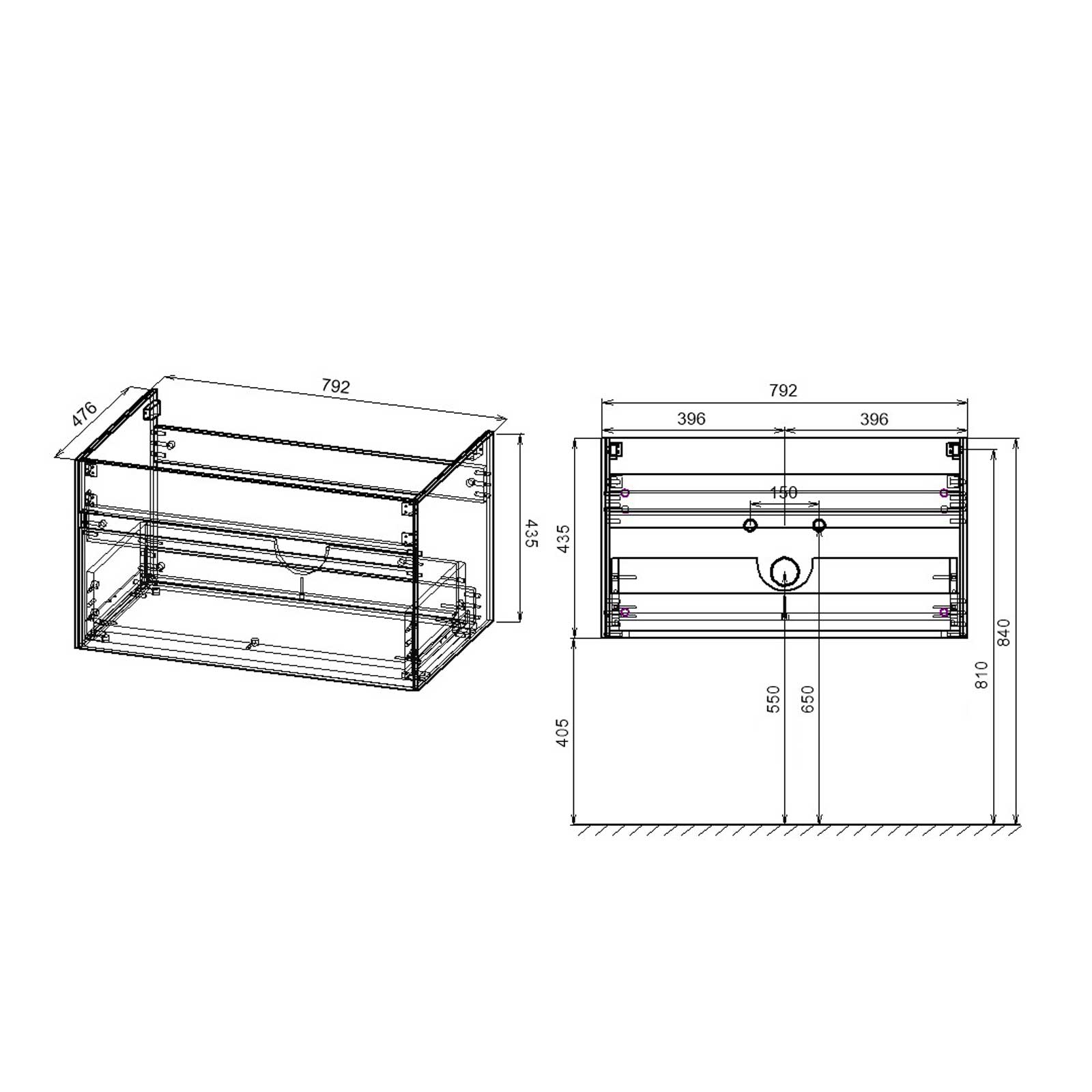 Тумба с раковиной Vincea Chiara new 80 см C.Oak