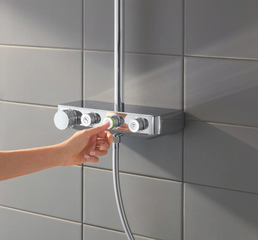 Душевая стойка Grohe Euphoria SmartControl System 310 Cube Duo 26508000 с термостатом