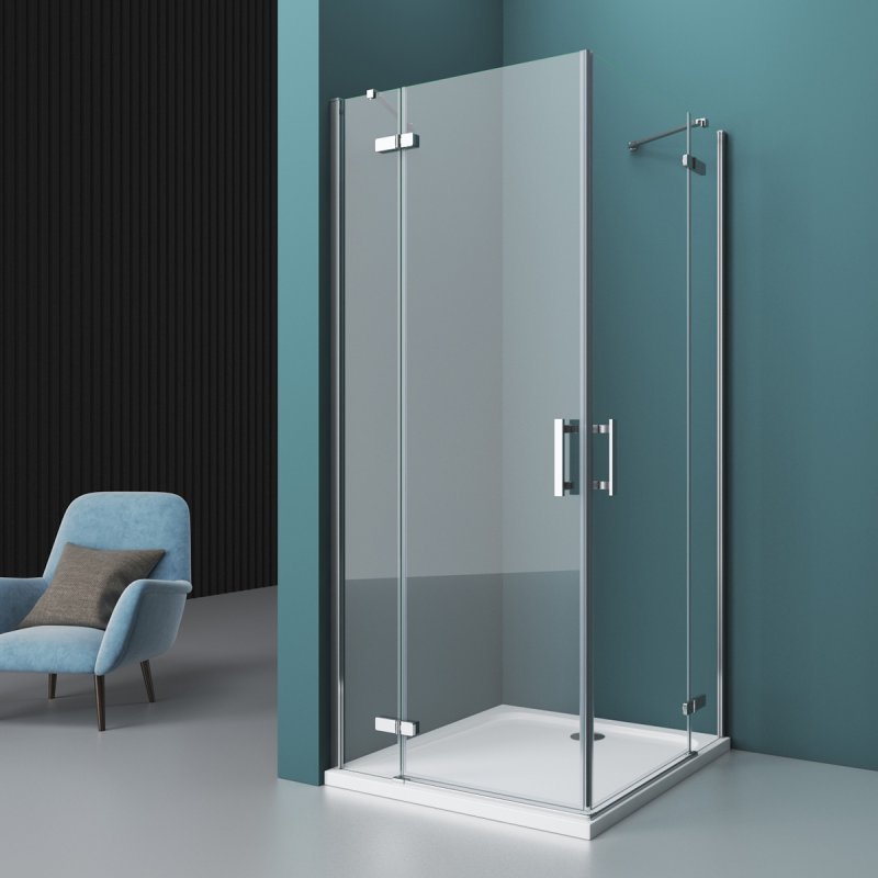 Душевой уголок BelBagno KRAFT-AH-22-120/100-C-Cr-L 120x100 прозрачный, хром, левый