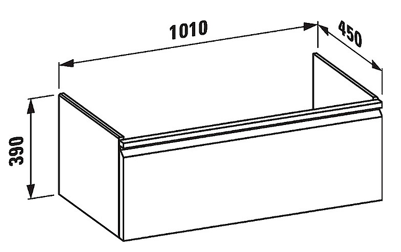 Мебель для ванной Laufen Pro S 105 см 2 ящика, белый матовый