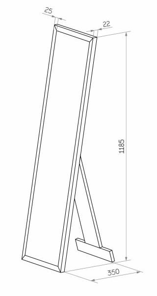 Зеркало Континент Оливер 33x120 см, Б057