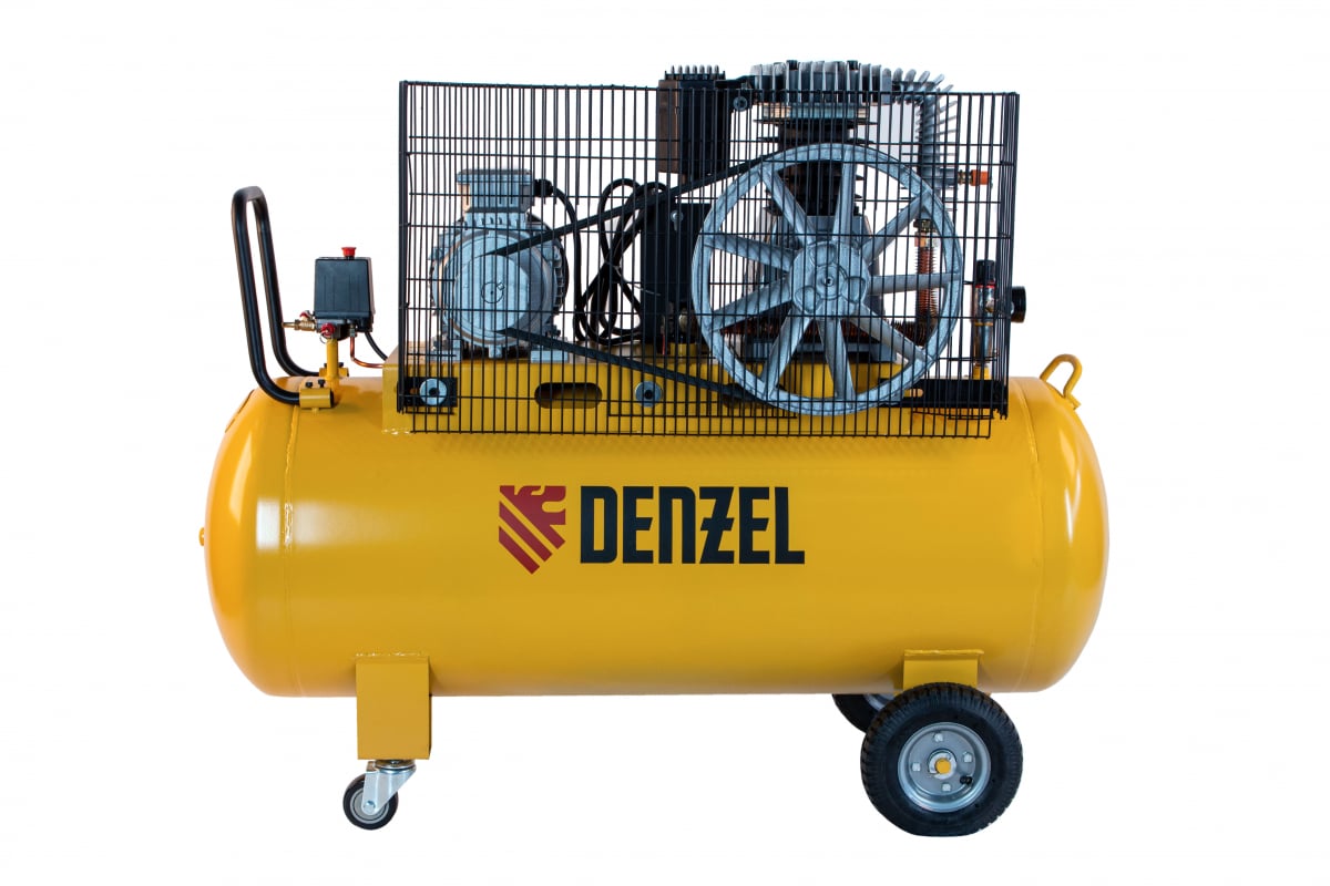 Воздушный компрессор Denzel BCI4000-T/200, ременной привод 4,0 кВт, 200 литров, 690 л/мин 58124