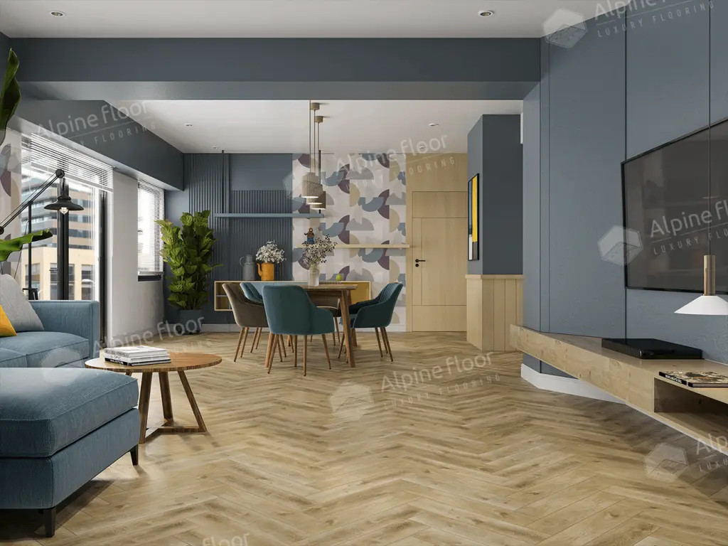Виниловый ламинат Alpine Floor Parquet LVT Дуб Кастор 590x118x2.5 мм, ECO-16-34