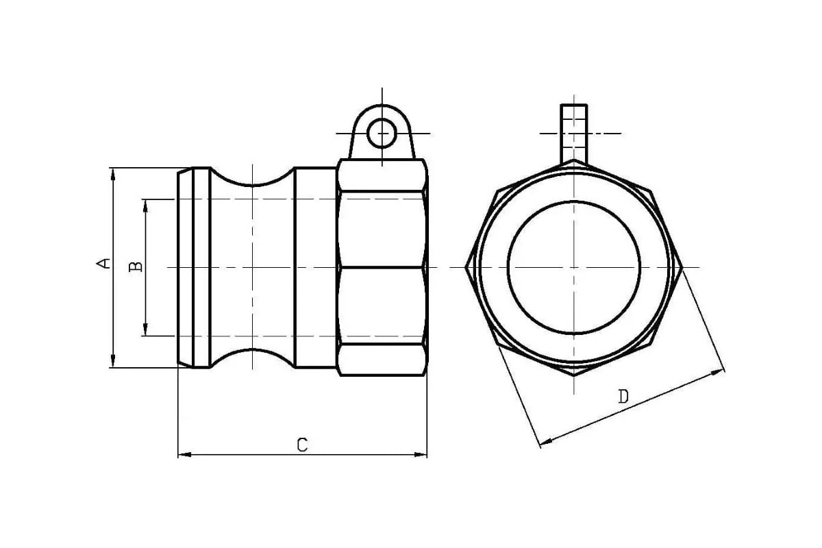 Полипропиленовый камлок Гроссис тип A 1 1/4" 0431748