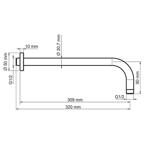 Излив встроенный WasserKRAFT A079, черный