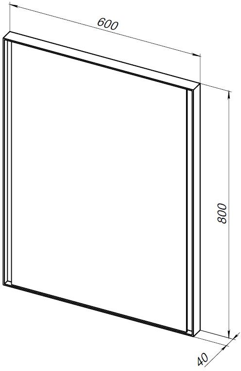 Зеркало Allen Brau Infinity 60x80 см черный, 1.21018.BL