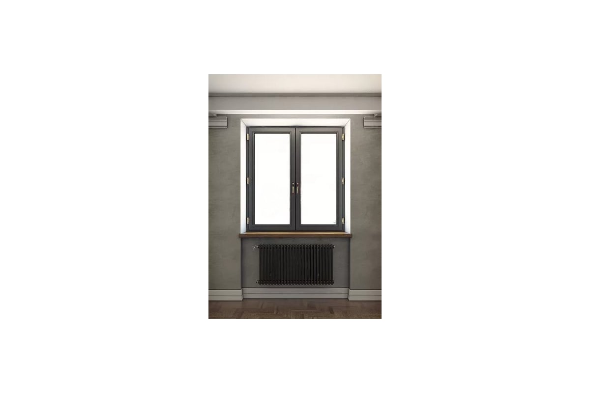 Трубчатый радиатор Zehnder Charleston 3057/26/1270/RAL 9217, 3/4