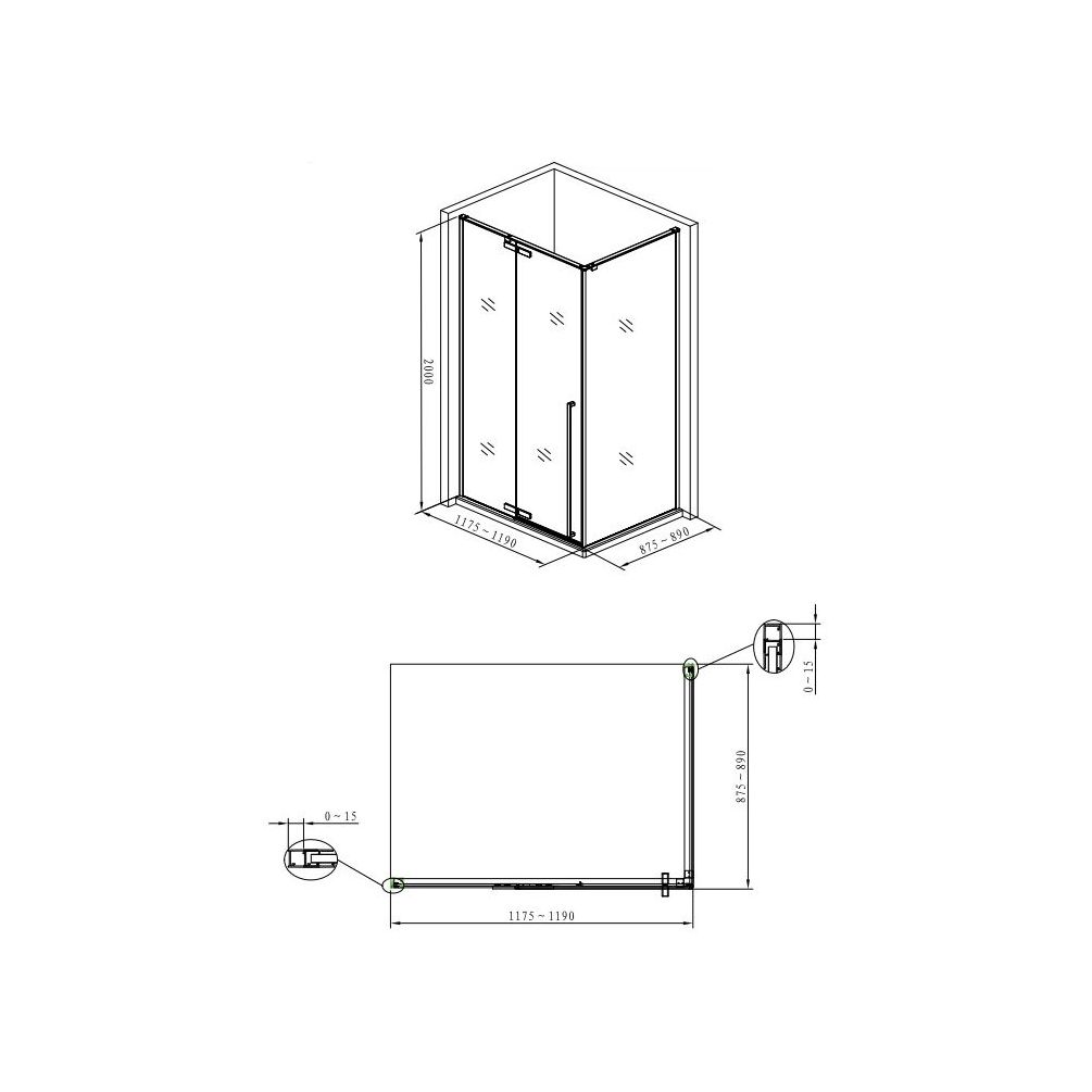 Душевой уголок Allen Brau Fantasy 120x90 3.11003-00, прозрачные стекла, профиль хром