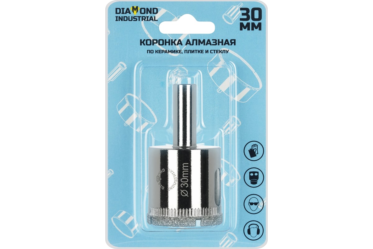 Коронка алмазная по керамике, плитке и стеклу 30 мм Diamond Industrial DIDCBC030