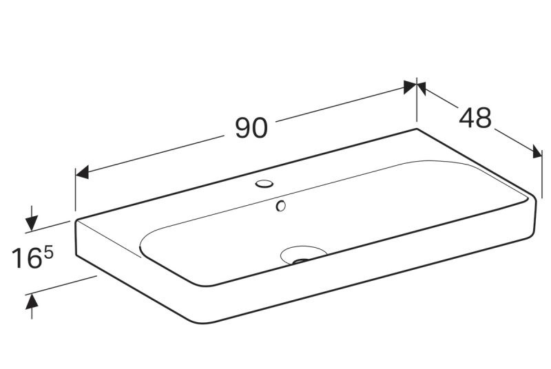 Раковина Geberit Smyle Square 90 см