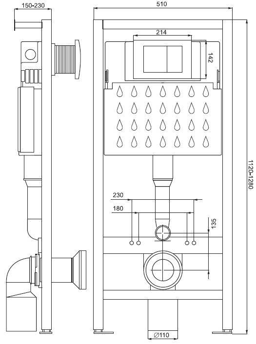 Инсталляция для унитаза Winkiel WIW100.3.2.1.1.0