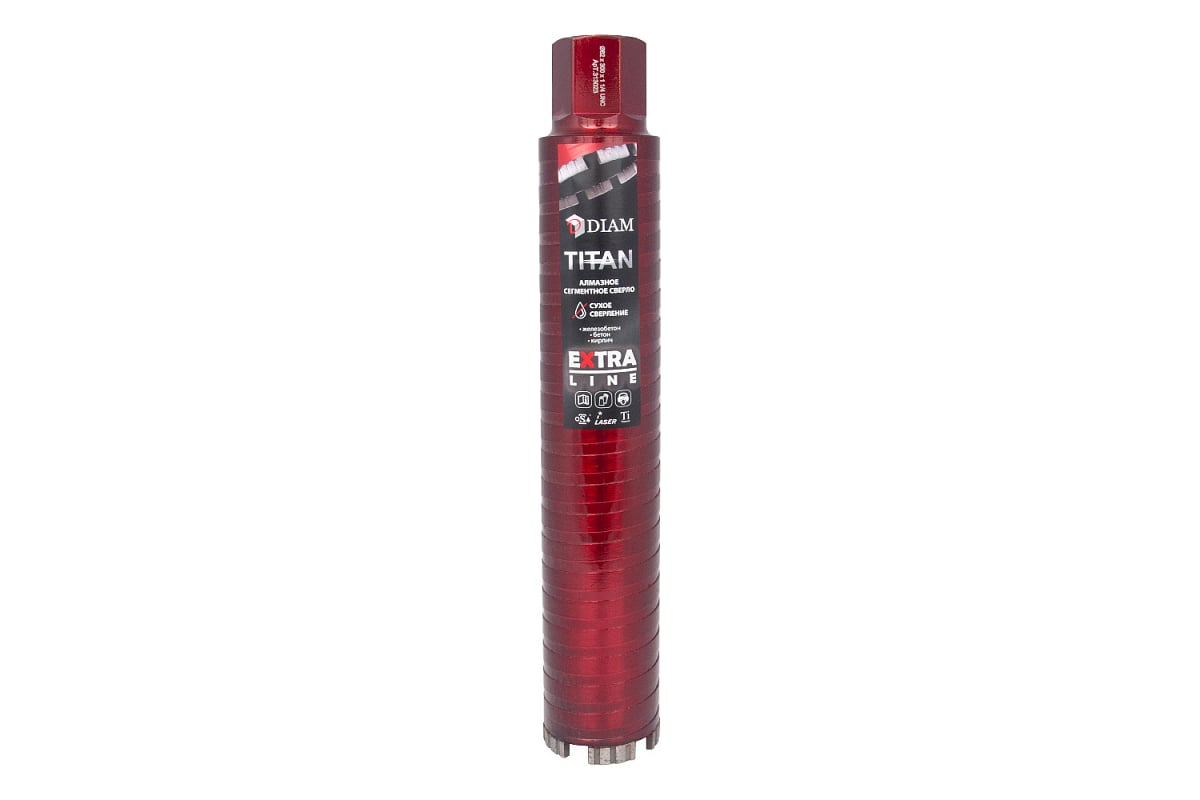 Сверло алмазное САСС Extra Line Titan (62x300 мм; 4 сегмента; 1 1/4UNC) Diam 313023