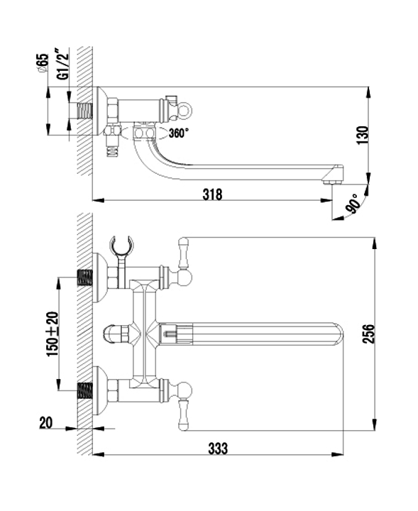 Смеситель универсальный Lemark Plus Balance LM1312C