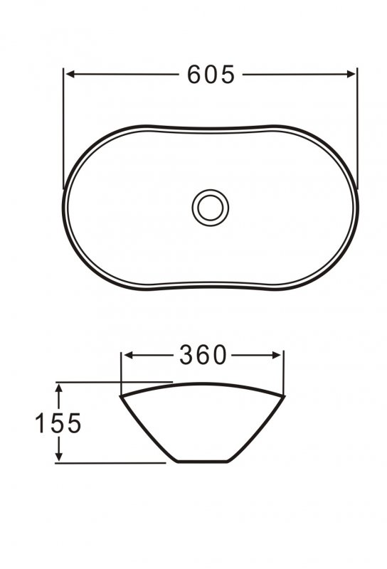 Раковина BelBagno BB1404-H311 60.5 см, серый матовый