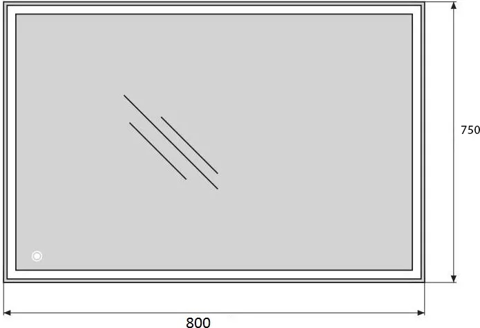 Зеркало BelBagno SPC-GRT-750-800-LED-TCH 75x80 см