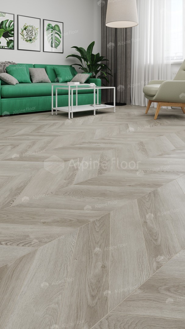 Виниловый ламинат Alpine Floor Chevron Alpine LVT Дуб Фантазия 555x127x2.5 мм, ECO 20-1A