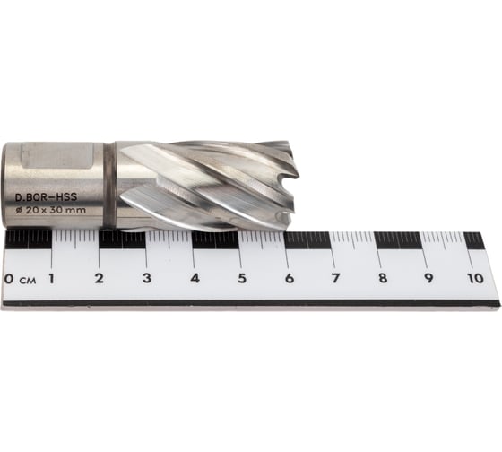 Сверло корончатое HSS по металлу (20х30/63 мм; Weldon 19) D.BOR CD-HSS-030-020-W
