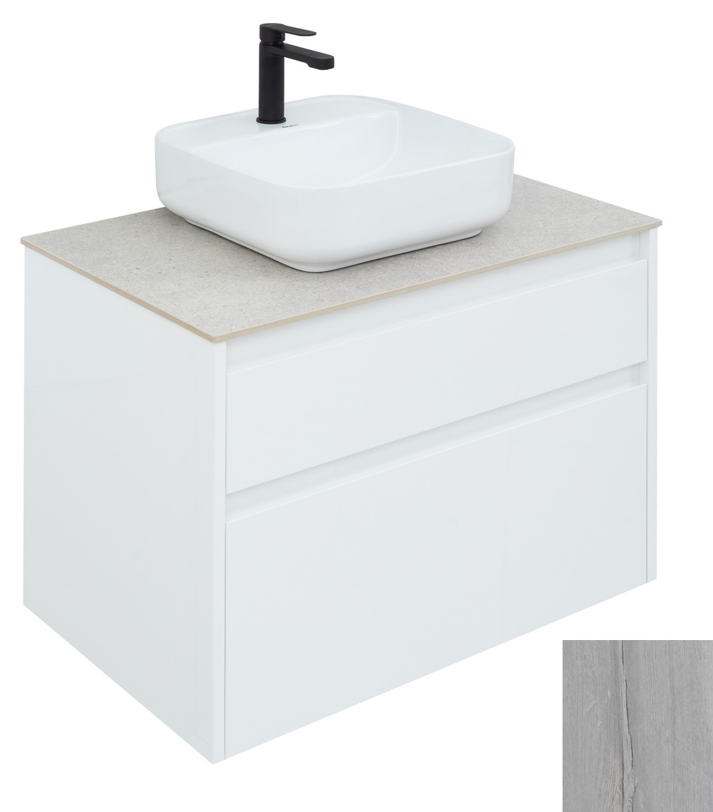 Тумба со столешницей Aquanet Nova Lite 75 см, 2 ящика